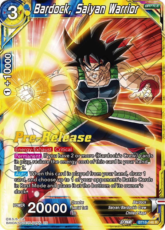 Bardock, Saiyan Warrior (BT18-146) [Dawn of the Z-Legends Prerelease Promos] | Rock City Comics