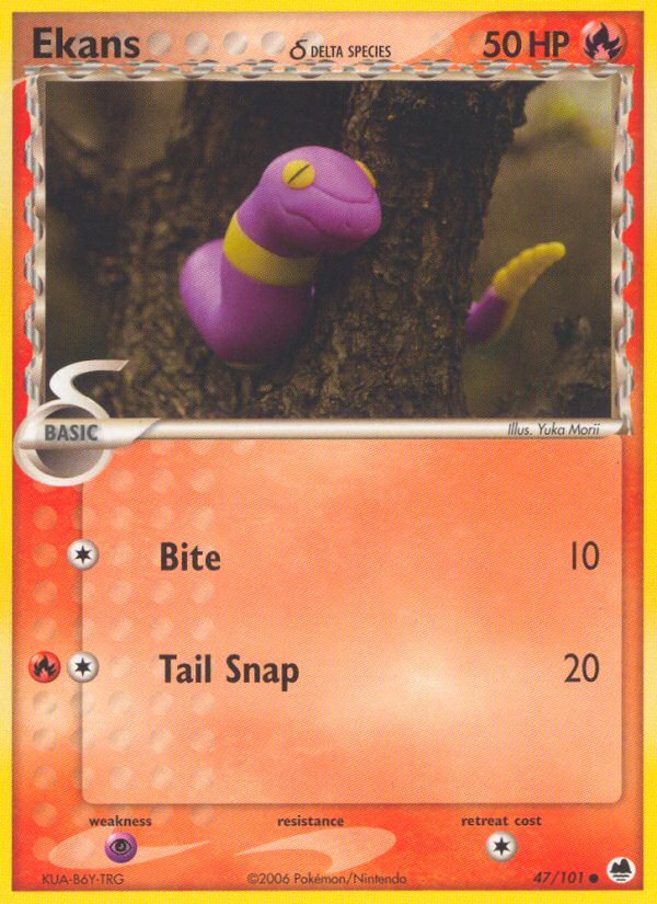 Ekans (47/101) (Delta Species) [EX: Dragon Frontiers] | Rock City Comics