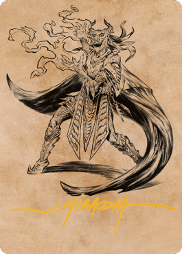 Livaan, Cultist of Tiamat Art Card (Gold-Stamped Signature) [Commander Legends: Battle for Baldur's Gate Art Series] | Rock City Comics