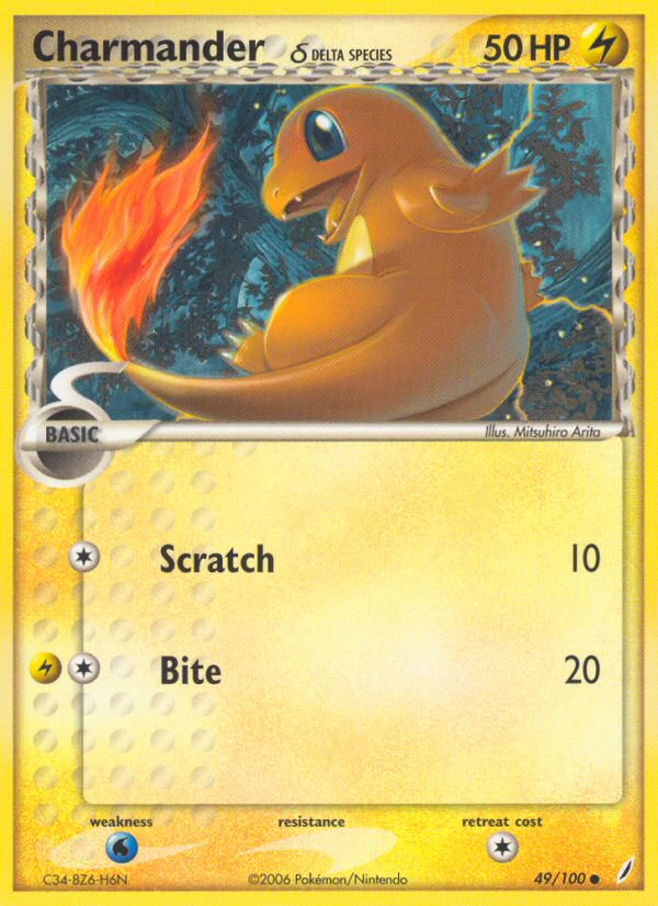 Charmander (49/100) (Delta Species) [EX: Crystal Guardians] | Rock City Comics