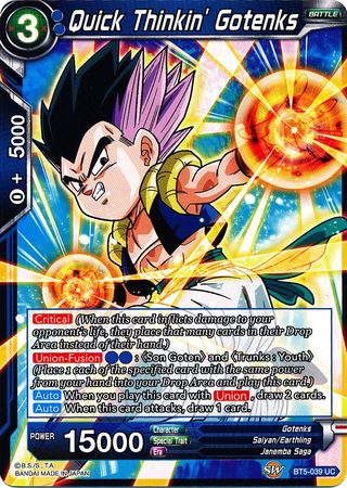 Quick Thinkin' Gotenks (BT5-039) [Miraculous Revival] | Rock City Comics