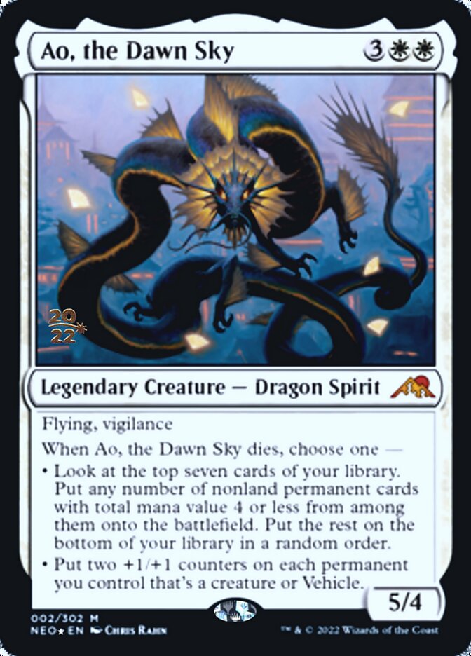 Ao, the Dawn Sky [Kamigawa: Neon Dynasty Prerelease Promos] | Rock City Comics