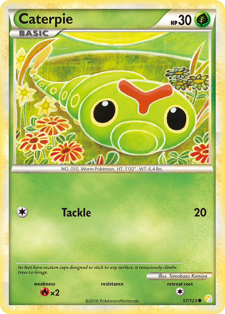 Caterpie (57/123) [HeartGold & SoulSilver: Base Set] | Rock City Comics