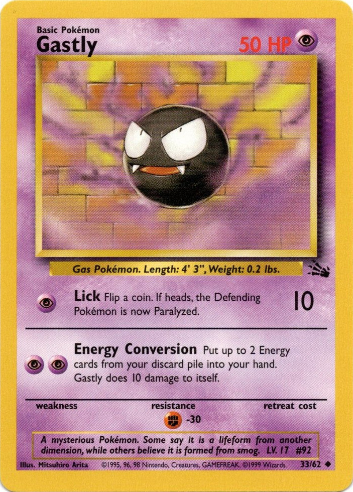 Gastly (33/62) [Fossil Unlimited] | Rock City Comics