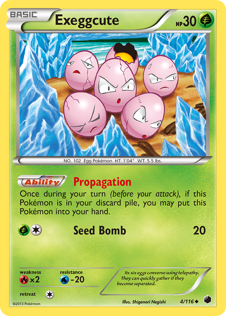 Exeggcute (4/116) [Black & White: Plasma Freeze] | Rock City Comics