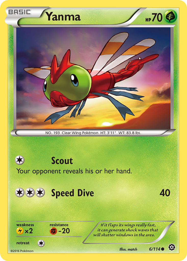 Yanma (6/114) [XY: Steam Siege] | Rock City Comics