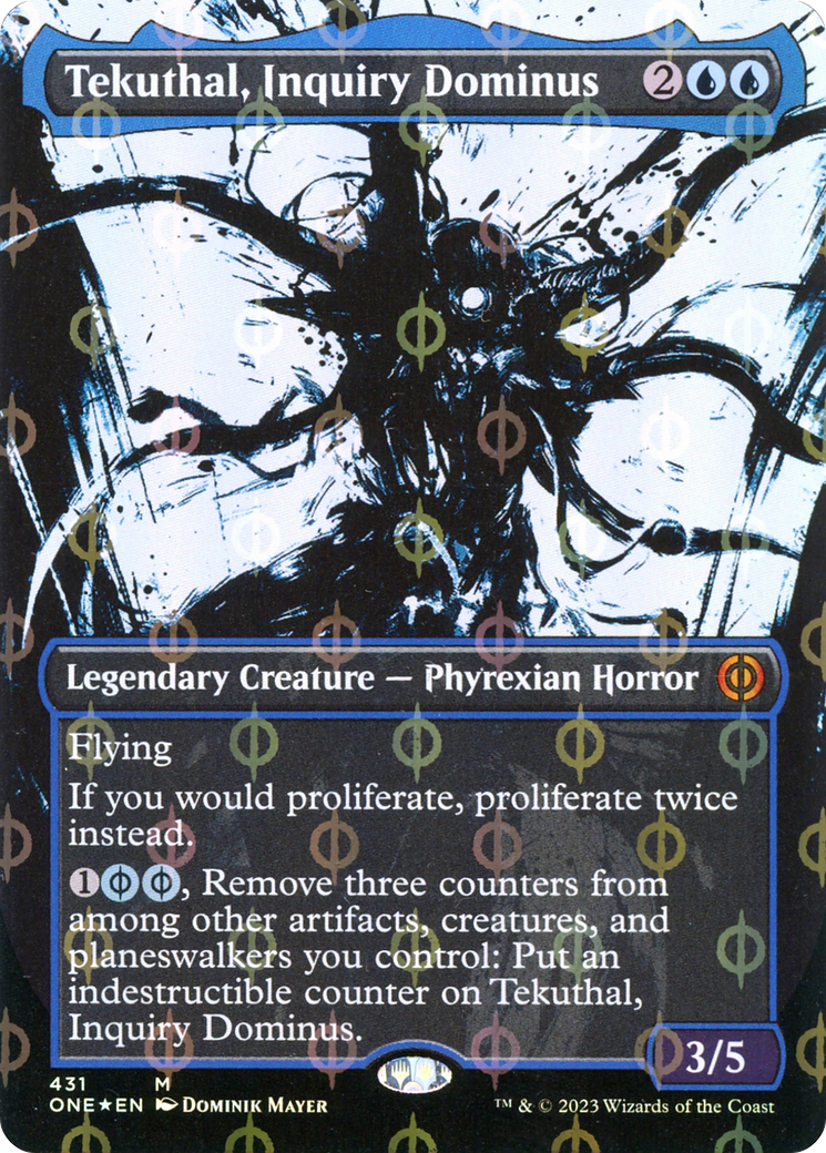 Tekuthal, Inquiry Dominus (Borderless Ichor Step-and-Compleat Foil) [Phyrexia: All Will Be One] | Rock City Comics