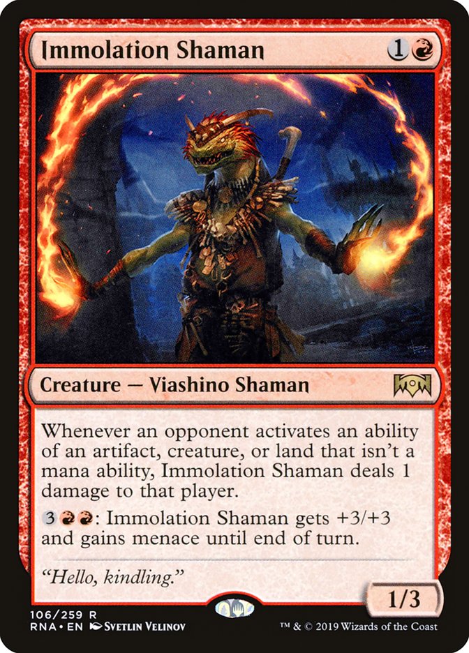 Immolation Shaman [Ravnica Allegiance] | Rock City Comics