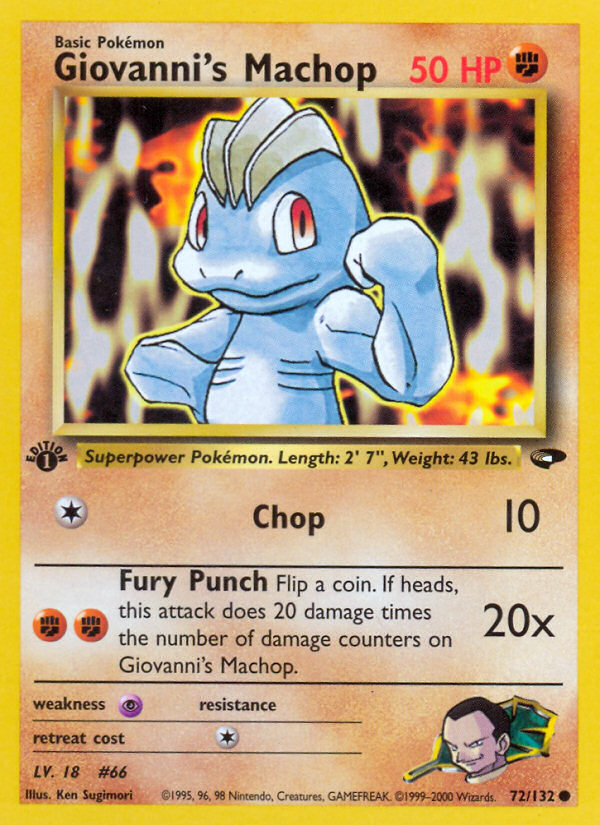 Giovanni's Machop (72/132) [Gym Challenge 1st Edition] | Rock City Comics