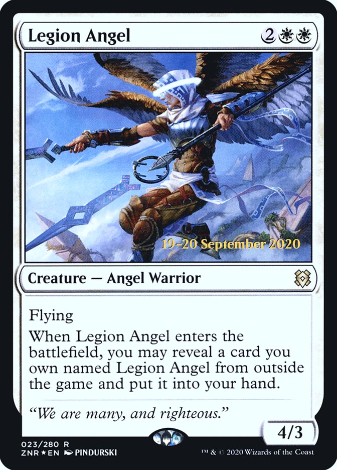 Legion Angel [Zendikar Rising Prerelease Promos] | Rock City Comics