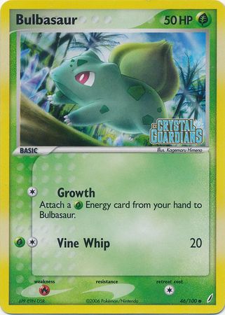 Bulbasaur (46/100) (Stamped) [EX: Crystal Guardians] | Rock City Comics