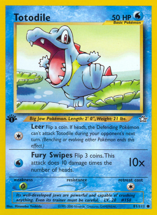 Totodile (81/111) [Neo Genesis 1st Edition] | Rock City Comics