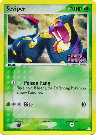 Seviper (32/110) (Stamped) [EX: Holon Phantoms] | Rock City Comics