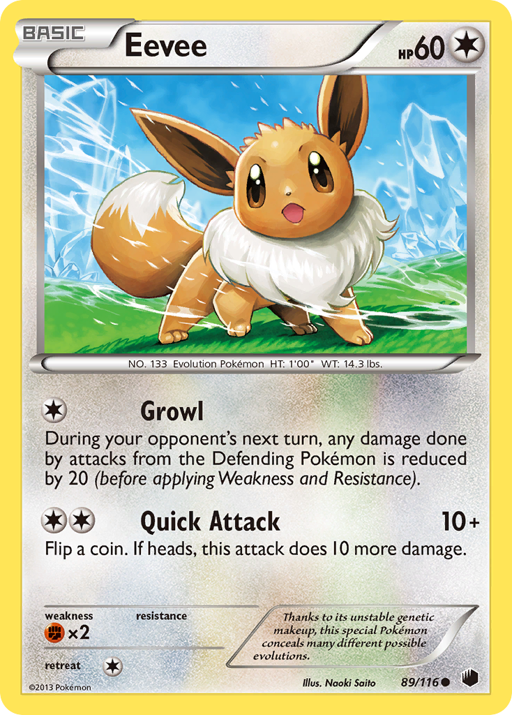 Eevee (89/116) [Black & White: Plasma Freeze] | Rock City Comics