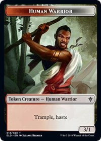Human Warrior // Food (16) Double-sided Token [Throne of Eldraine Tokens] | Rock City Comics