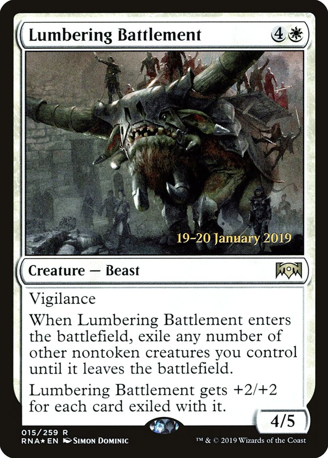 Lumbering Battlement [Ravnica Allegiance Prerelease Promos] | Rock City Comics