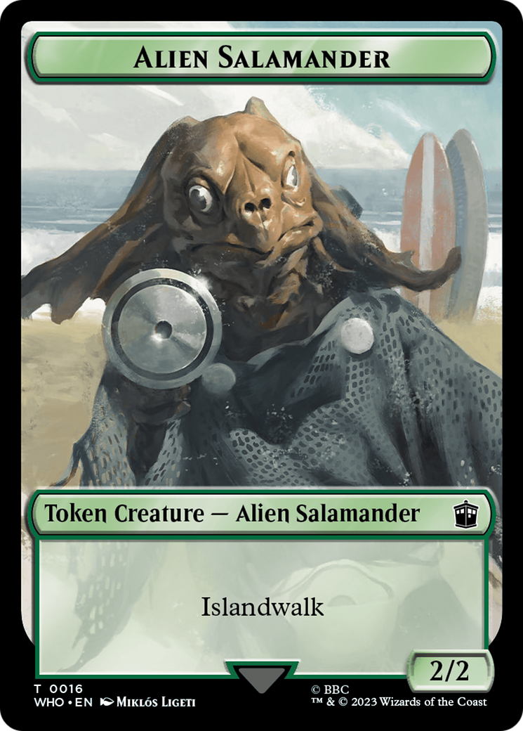 Alien Rhino // Alien Salamander Double-Sided Token [Doctor Who Tokens] | Rock City Comics