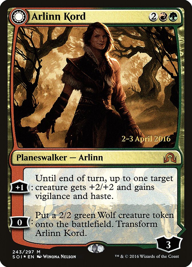 Arlinn Kord // Arlinn, Embraced by the Moon [Shadows over Innistrad Prerelease Promos] | Rock City Comics