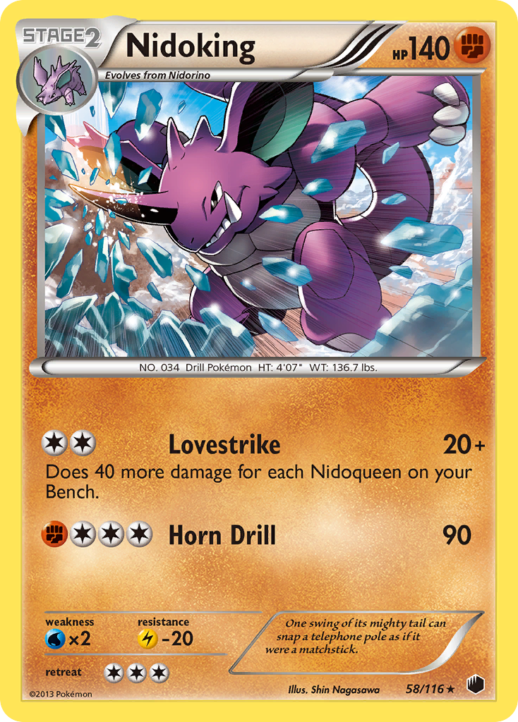 Nidoking (58/116) [Black & White: Plasma Freeze] | Rock City Comics