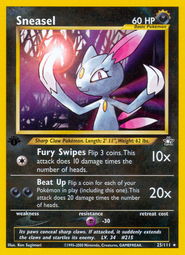 Sneasel (25/111) [Neo Genesis 1st Edition] | Rock City Comics