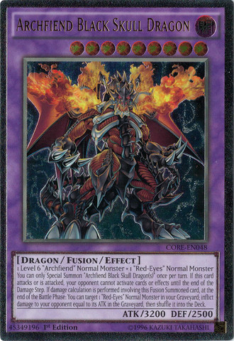 Archfiend Black Skull Dragon [CORE-EN048] Ultimate Rare | Rock City Comics