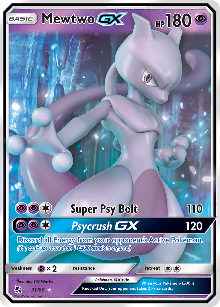 Mewtwo GX (31/68) [Sun & Moon: Hidden Fates] | Rock City Comics