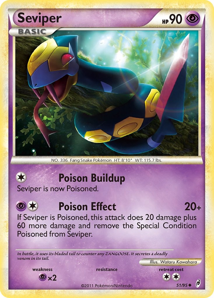 Seviper (51/95) [HeartGold & SoulSilver: Call of Legends] | Rock City Comics