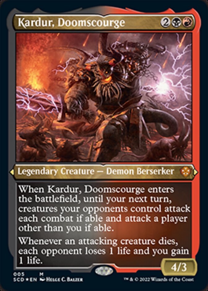 Kardur, Doomscourge (Foil Etched) [Starter Commander Decks] | Rock City Comics