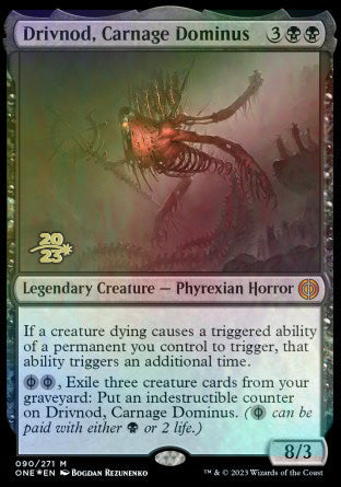 Drivnod, Carnage Dominus [Phyrexia: All Will Be One Prerelease Promos] | Rock City Comics