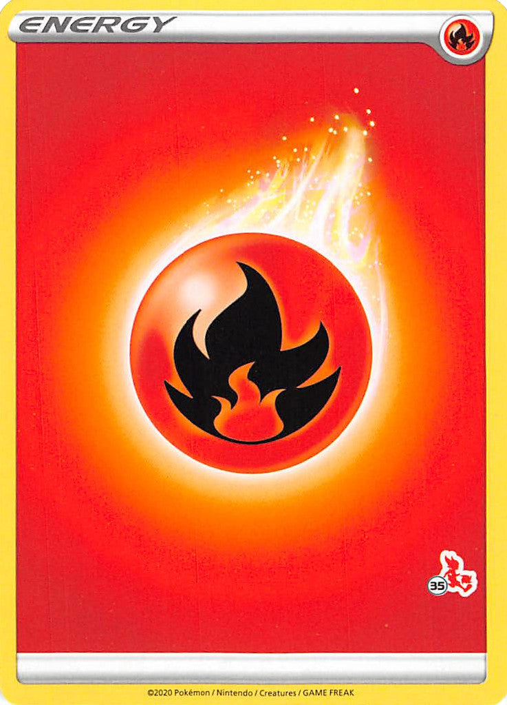 Fire Energy (Cinderace Stamp #35) [Battle Academy 2022] | Rock City Comics