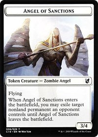 Angel of Sanctions // Horror Double-sided Token [Commander 2019 Tokens] | Rock City Comics