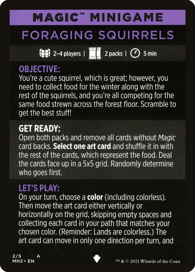 Foraging Squirrels (Magic Minigame) [Modern Horizons 2 Minigame] | Rock City Comics