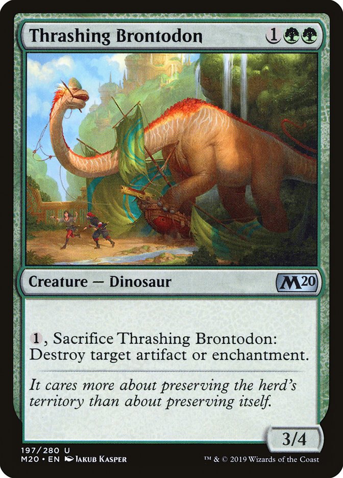 Thrashing Brontodon [Core Set 2020] | Rock City Comics