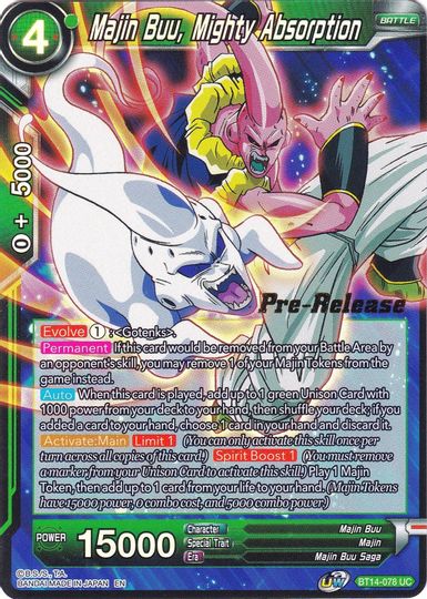 Majin Buu, Mighty Absorption (BT14-078) [Cross Spirits Prerelease Promos] | Rock City Comics