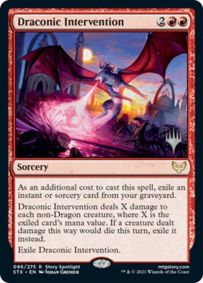 Draconic Intervention (Promo Pack) [Strixhaven: School of Mages Promos] | Rock City Comics