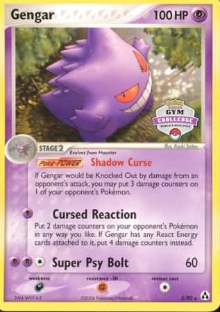 Gengar (5/92) (Gym Challenge) [EX: Legend Maker] | Rock City Comics