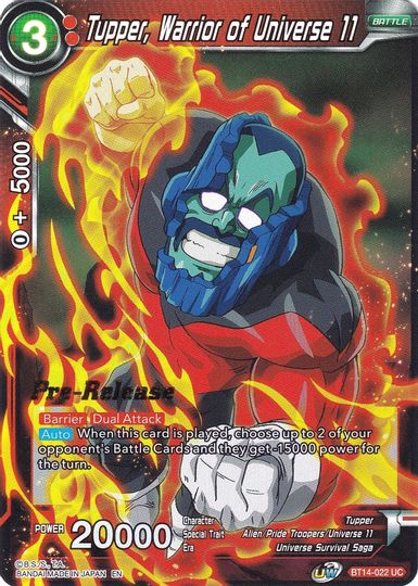 Tupper, Warrior of Universe 11 (BT14-022) [Cross Spirits Prerelease Promos] | Rock City Comics