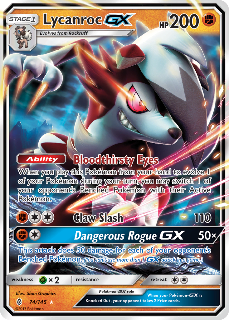 Lycanroc GX (74/145) [Sun & Moon: Guardians Rising] | Rock City Comics