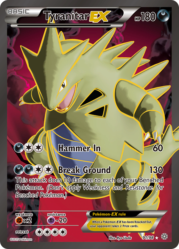 Tyranitar EX (91/98) [XY: Ancient Origins] | Rock City Comics