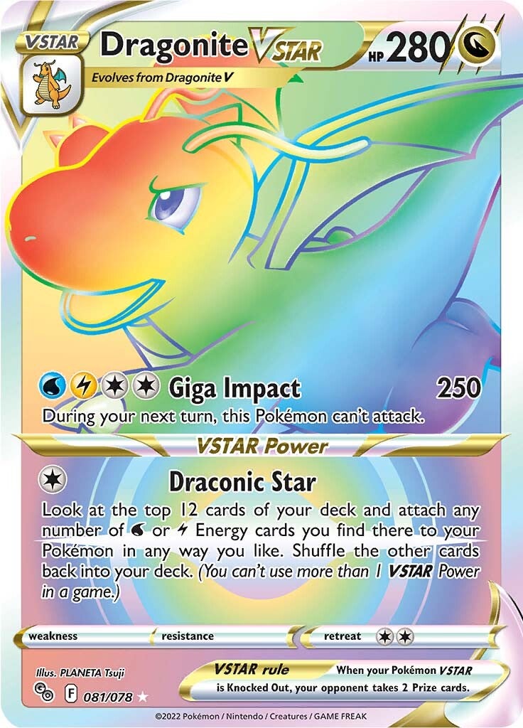 Dragonite VSTAR (081/078) [Pokémon GO] | Rock City Comics