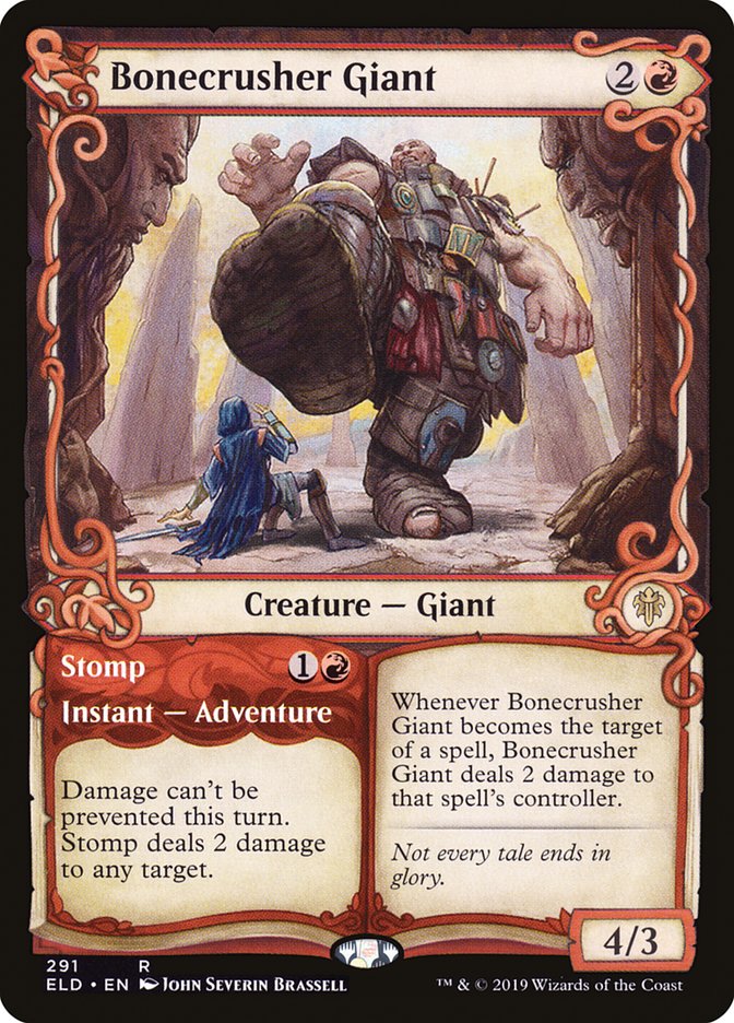 Bonecrusher Giant // Stomp (Showcase) [Throne of Eldraine] | Rock City Comics