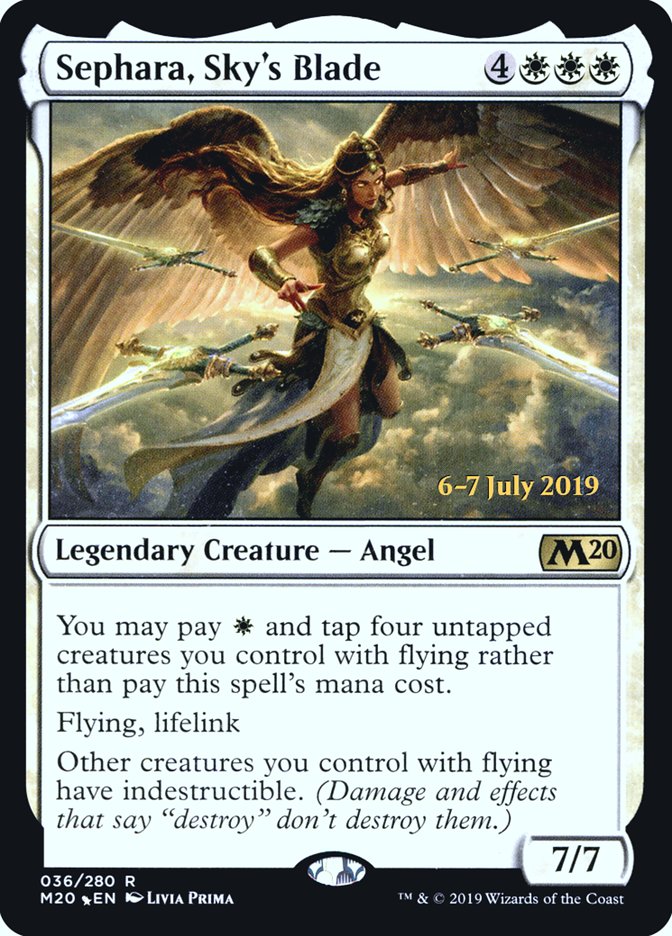 Sephara, Sky's Blade  [Core Set 2020 Prerelease Promos] | Rock City Comics