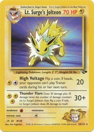 Lt. Surge's Jolteon (28/132) [Gym Challenge Unlimited] | Rock City Comics