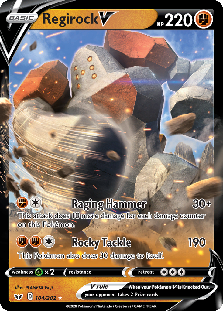 Regirock V (104/202) [Sword & Shield: Base Set] | Rock City Comics