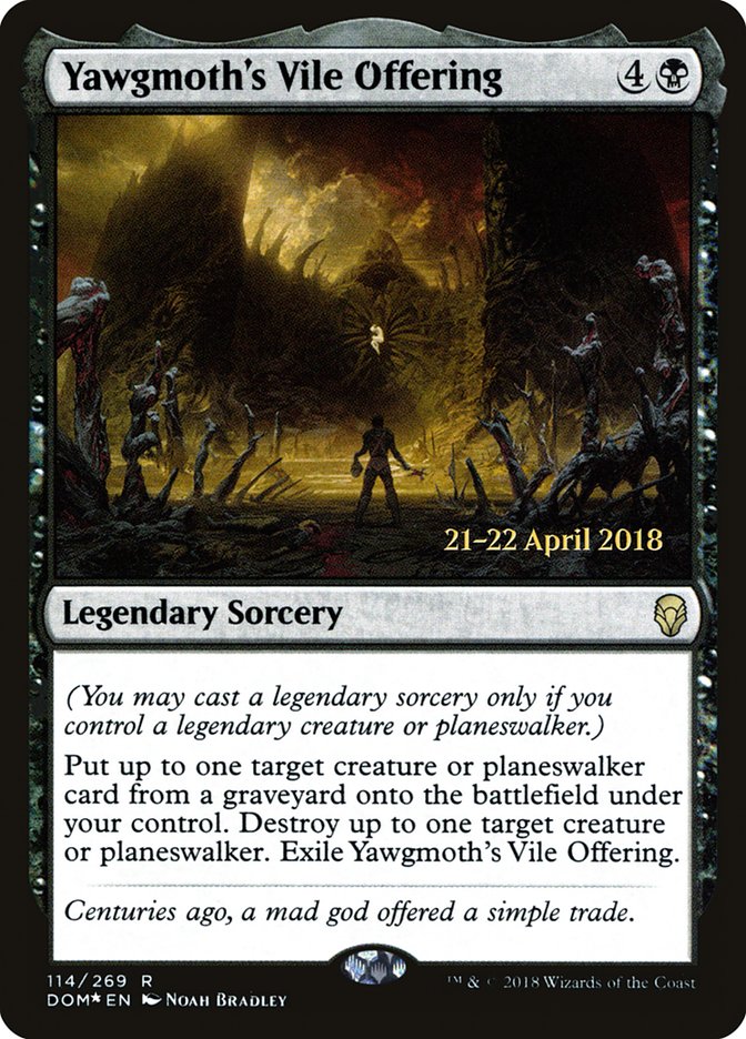 Yawgmoth's Vile Offering  [Dominaria Prerelease Promos] | Rock City Comics