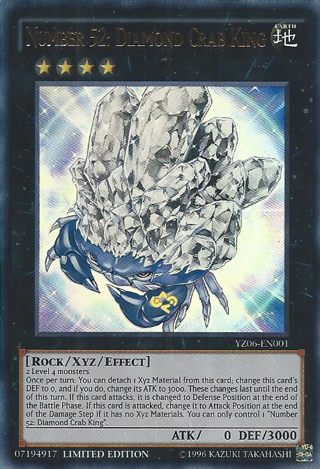 Number 52: Diamond Crab King [YZ06-EN001] Ultra Rare | Rock City Comics