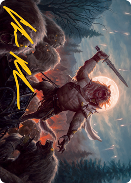 Tovolar, the Midnight Scourge 1 Art Card (Gold-Stamped Signature) [Innistrad: Midnight Hunt Art Series] | Rock City Comics