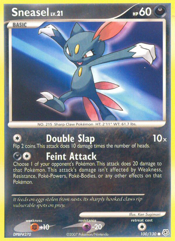 Sneasel (100/130) [Diamond & Pearl: Base Set] | Rock City Comics