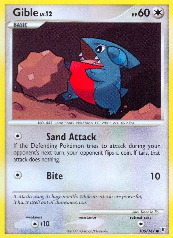 Gible (106/147) [Platinum: Supreme Victors] | Rock City Comics