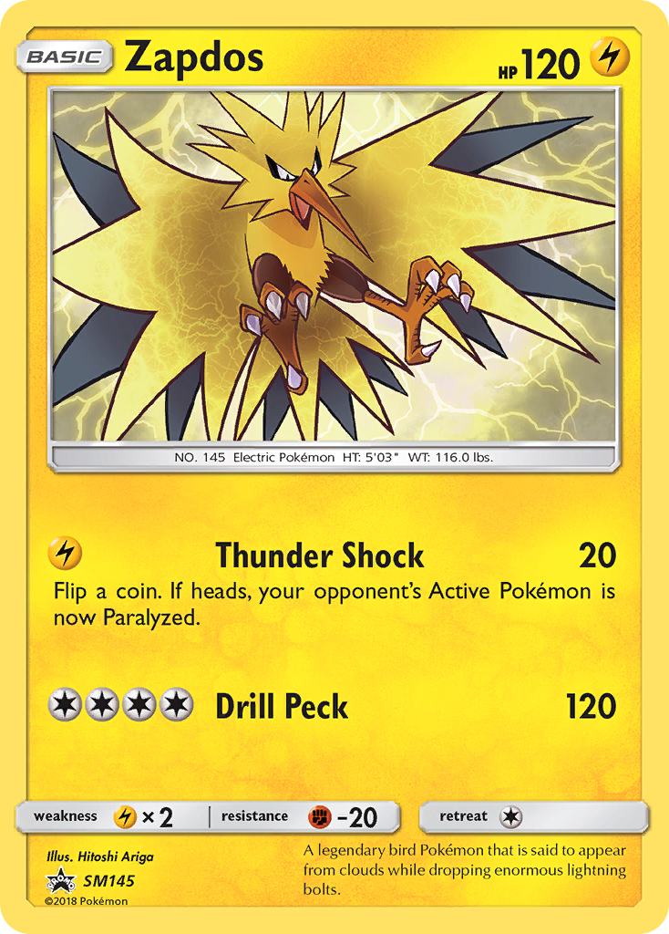 Zapdos (SM145) [Sun & Moon: Black Star Promos] | Rock City Comics